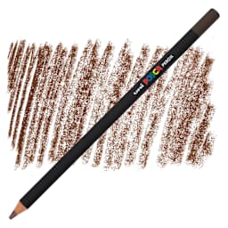 Posca Colored Pencil - Dark Brown pencil and swatch