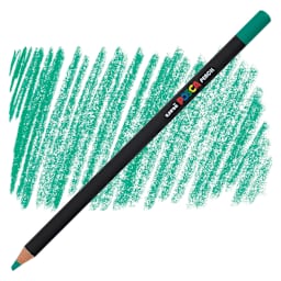 Posca Colored Pencil - Emerald Green pencil and swatch