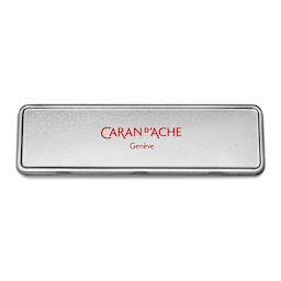 Caran D'Ache Empty Metal Tin - Thin Version, closed