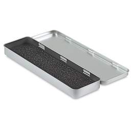 Caran D'Ache Empty Metal Tin - Thin Version, lid open
