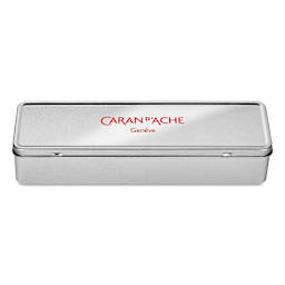 Caran D'Ache Empty Metal Tin - Deep Version, closed
