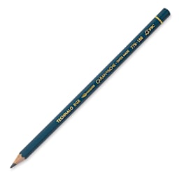 Caran d’Ache Technalo Water Soluble Colored Graphite Pencils - Blue pencil shown at angle
