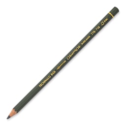 Caran d’Ache Technalo Water Soluble Colored Graphite Pencils - Green pencil shown at angle