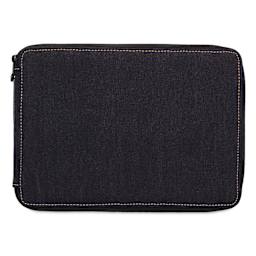 Speedball Canvas Pencil Case - Black, for 120 Pencils, closed