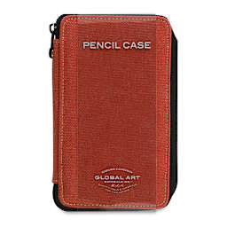 Speedball Canvas Pencil Case - Rose, for 48 Pencils, front of the packaging sleeve