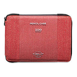 Speedball Canvas Pencil Case - Rose, for 120 Pencils, front of the packaging sleeve