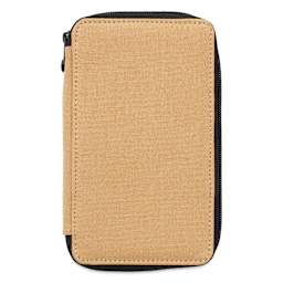 Speedball Canvas Pencil Case - Wheat, for 24 Pencils, closed