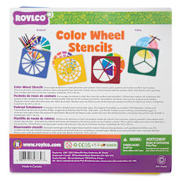 Roylco Color Wheel Stencils - Set of 4 - back of packaging