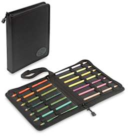 Tran Deluxe Pencil Cases - 2 48 pc cases shown, one closed, one open with pencils (not included)