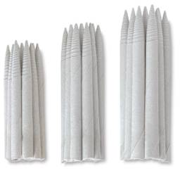 Tortillons - 36 pc Class Pack of varying sizes of Tortillons shown upright