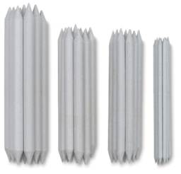 Gray Paper Stumps - Set of 48, 12 each of four sizes shown upright