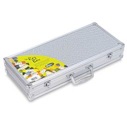 Richeson Roz Box - Closed box with label showing handle and latches