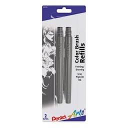 Pentel Arts Water-Based Color Brush Pen Refills - Set of 2, Gray