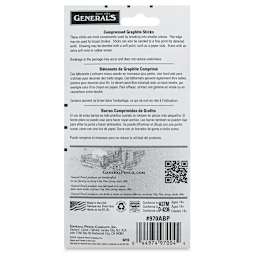 Assorted Graphite Sticks, Pkg of 4 (back of package)