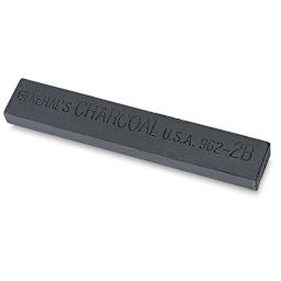 General’s Jumbo Compressed Charcoal - Pkg of 3, single 2B stick