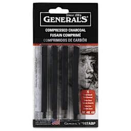 General's Compressed Charcoal - Assorted, Set of 4, front of the packaging