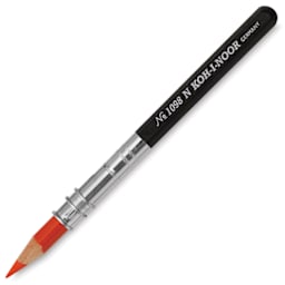 Koh-I-Noor Pencil Lengthener - Shown holding Red pencil at Left angle 
