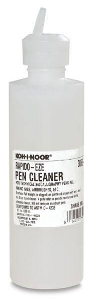 Koh-I-Noor Rapido-Eze Pen Cleaning Concentrate - 2 oz bottle with pour spout open