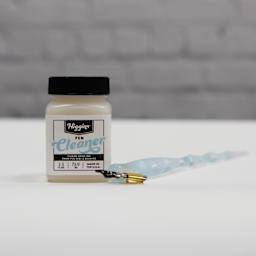 Higgins Pen Cleaner jar and tip pen.