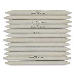 Gray Paper Stumps - 7/16" x 5-3/4", Pack of 12 spread out