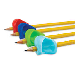 The Pencil Grip Pinch Grips - 4 Grips on horizontal pencils, not included