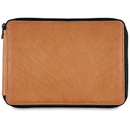 Speedball Classic Leather Pencil Case - Saddle Brown, for 120 Pencils