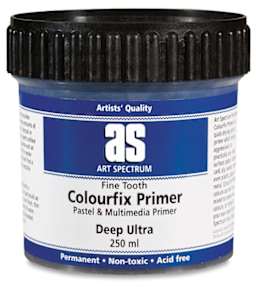 Art Spectrum Pastel and Multimedia Primer - Front of 250 ml Deep Ultra Blue Primer
