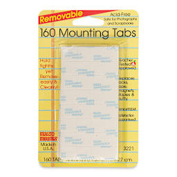 Removable Mounting Tabs - 1/2" x 1/2", Pkg of 160