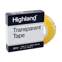 3M Highland Transparent Tape - 1/2" x 36 yards