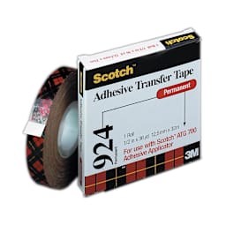 3M #924 Adhesive Transfer Tape, 1/2" x 36 yds.