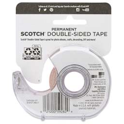 Scotch Double-Sided Tape - 1/2" x 300" - back of packaging