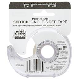 Scotch Single-Sided Tape - 3/4" x 400" - back of packaging