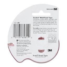 Scotch MultiTask Tape - 3/4" x 18 yd, back of packaging