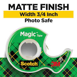 Matte finish, Width 3/4 inch, Photo safe