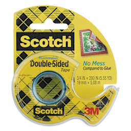 Scotch Removable Double-Sided Tape - 3/4" x 200", in dispenser, front of the packaging