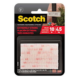 Scotch Heavy-Duty Fasteners Clear - 2 sets of 1" x 3" Strips - Peggable