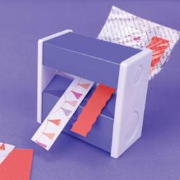 Xyron Sticker Maker, stickers being created