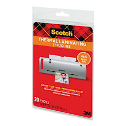 Scotch Thermal Laminating Pouches - 4" x 6", Pkg of 20