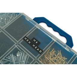 Dymo Xpress Embossing Label Maker - Label on Nail Storage box
