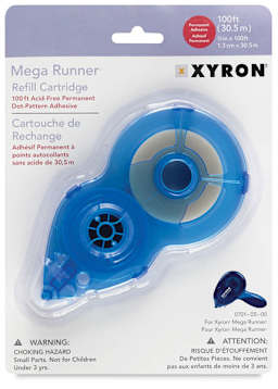Xyron Mega Runner - Front of blister package for Refill Cartridge
