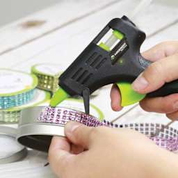Surebonder Mini-Trigger Glue Gun - Low-Temp (Gems being glued to belt)