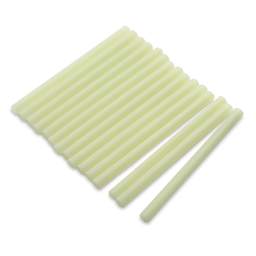 Surebonder All-Temp Mini Glow in the Dark Glue Sticks - 15 Sticks lined up at angle
