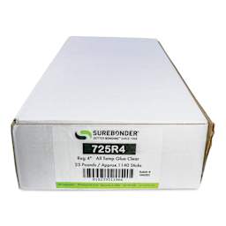 Surebonder Clear Stik Hot Glue Sticks - 25 lb, 7/16" x 4" - packaging