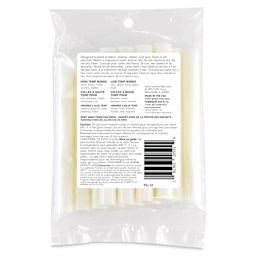 Surebonder Fabric Stik All-Temp Hot Glue Sticks - 4", Pkg of 12 (Back of packaging)