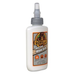 Gorilla Dries Clear Wood Glue - 4 oz - front, angled view