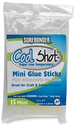 Surebonder Cool Shot Mini Glue Gun Glue Sticks - Pkg of 15