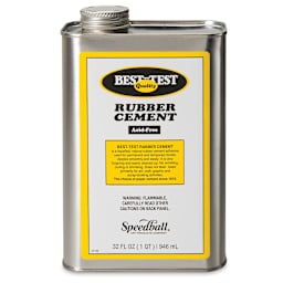 Best-Test Rubber Cement - Front view of 32 oz Metal Can