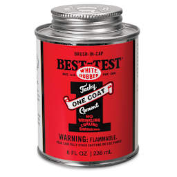 Best-Test One Coat Rubber Cement - Front of closed 8 oz can