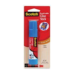 Scotch Glue Stick - .49 oz, White, Restickable