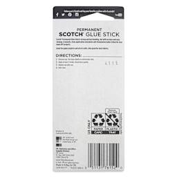 Scotch Permanent Glue Stick - back of packaging